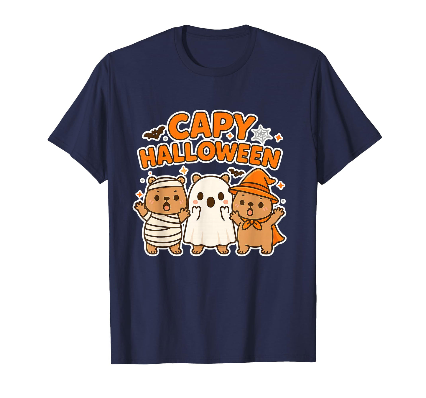 Capy Halloween Boys Girls Cute Capybara Halloween Costume T-Shirt