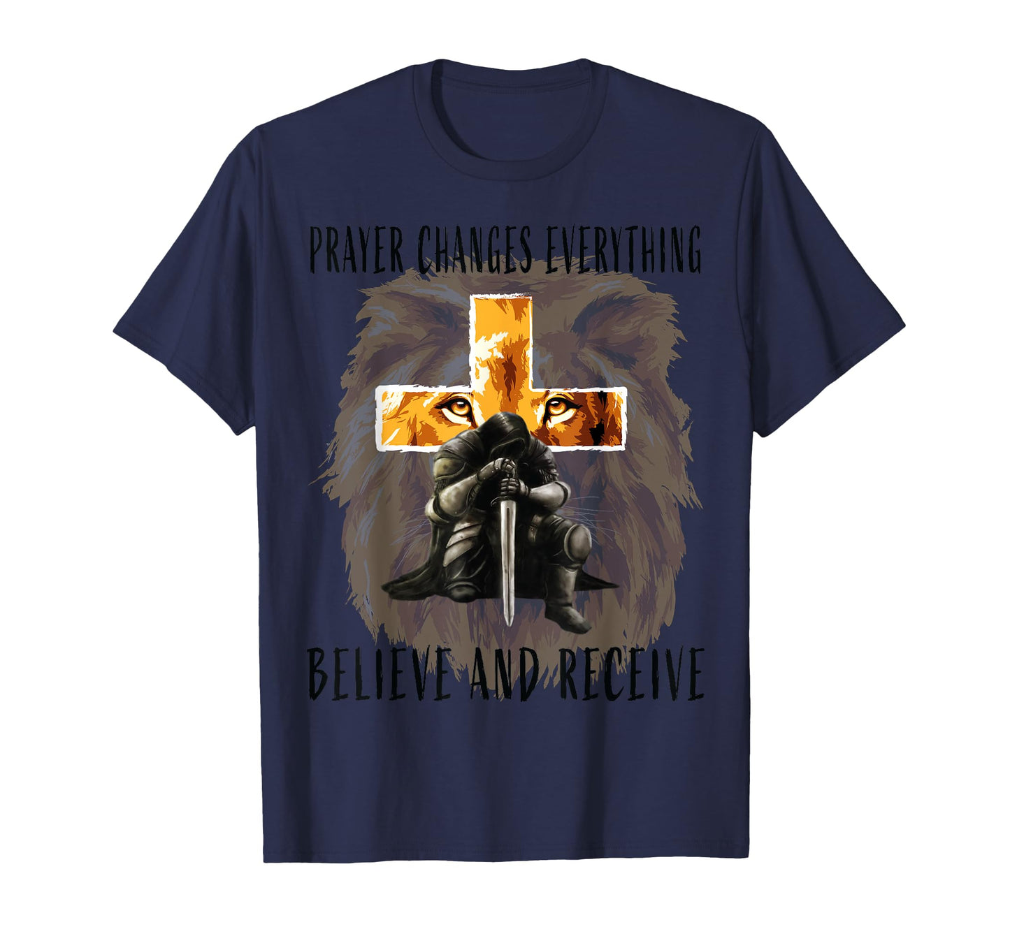 Christian T Shirts Men Prayer Warrior Religious Quotes Faith T-Shirt
