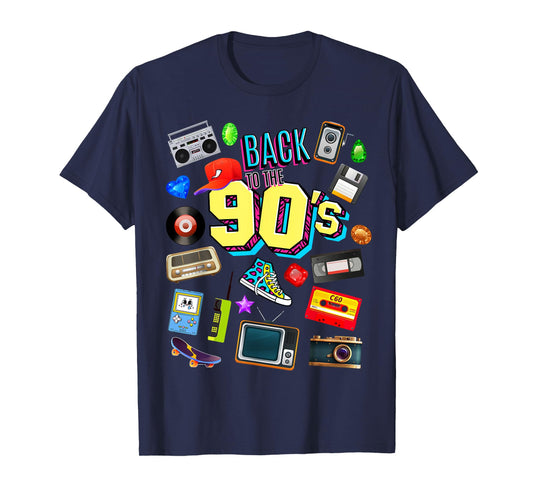 Men's Women's Kids Vintage Retro Back To 90's Graphic Design T-Shirt
