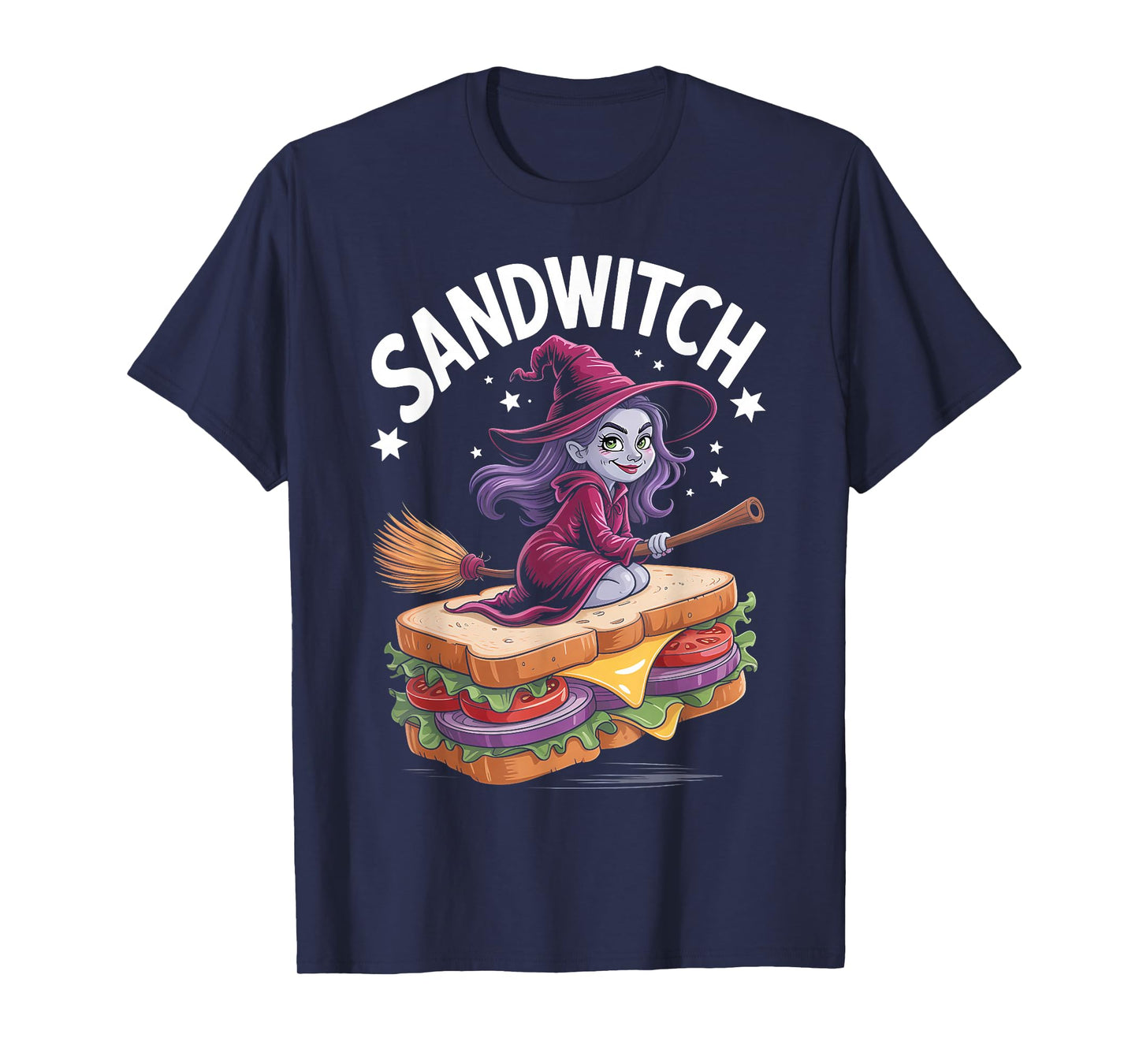 Sandwitch Funny Witch Halloween Food Pun T-Shirt