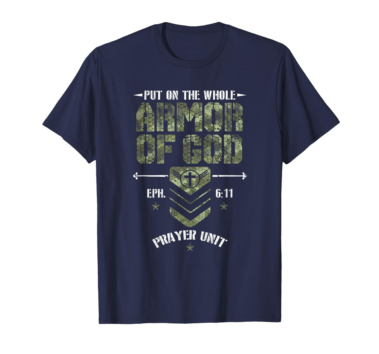 Camo Armor Of God Christians Religious Camouflage T-Shirt