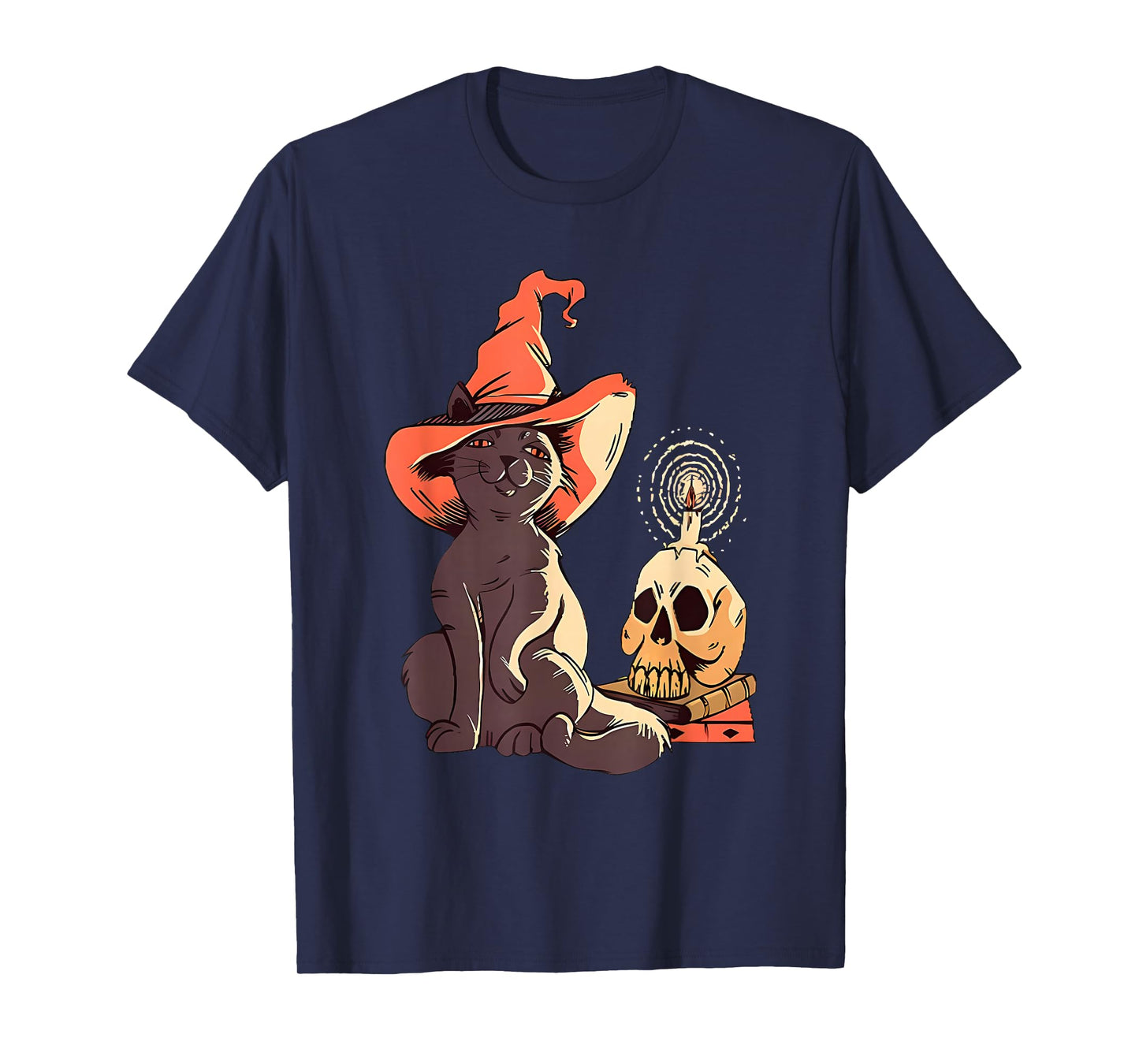 Spooky Cat's Witch Night Halloween Funny T-Shirt