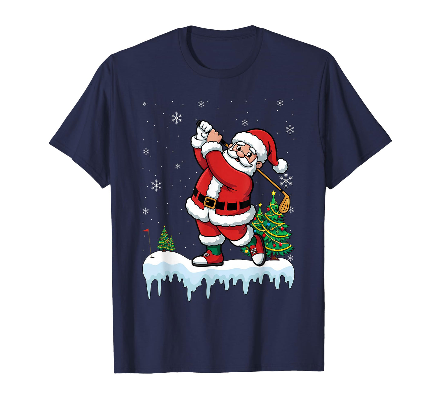Christmas Golfing Santa Claus Golf Golfer T-Shirt