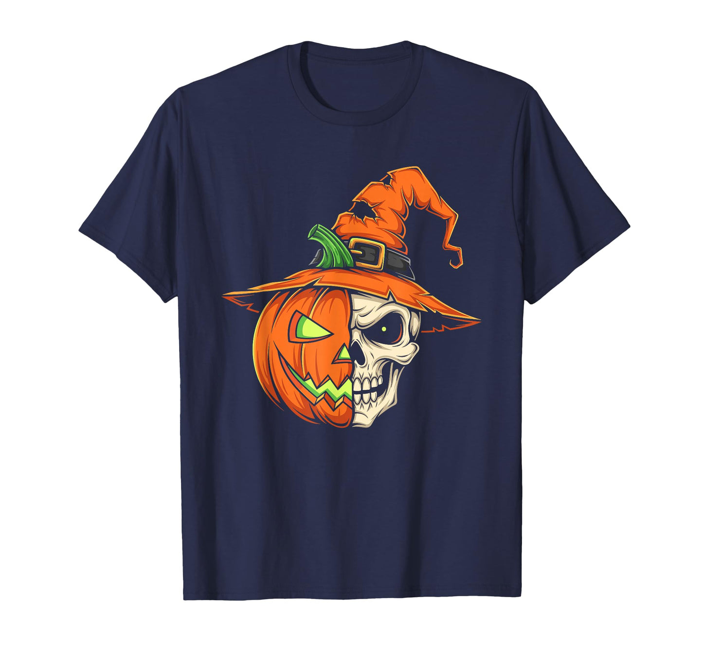 Skeleton Pumpkin Jack O Lantern Halloween Kids Mens Womens T-Shirt