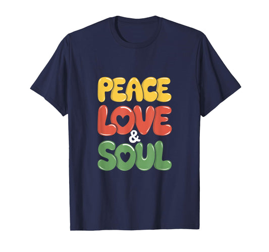 Groovy Peace Love Soul R&b Music Retro Vintage 90s T-Shirt