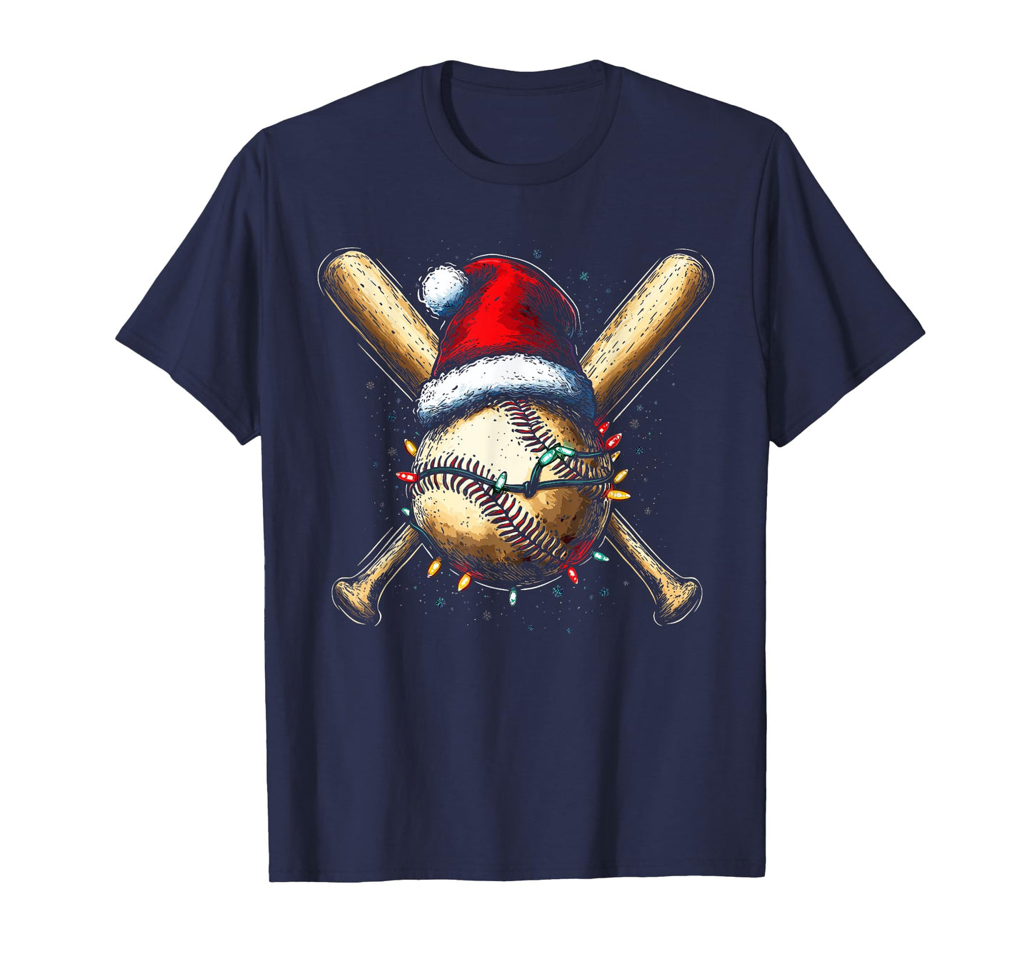 Christmas Baseball Pajama Xmas Santa For Men Boys Girls Kids T-Shirt