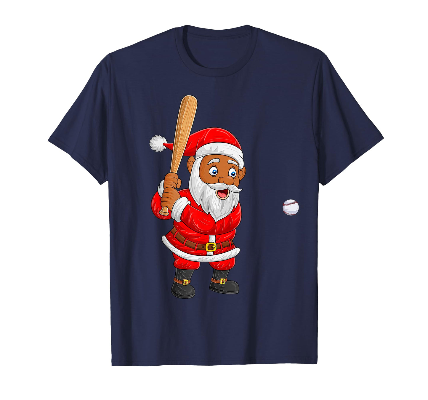 Funny Baseball Player Santa Christmas Pajamas Xmas Boys Kids T-Shirt