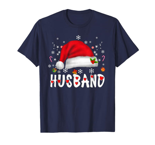 Husband Santa Christmas Family Matching Pajamas Xmas Mens T-Shirt