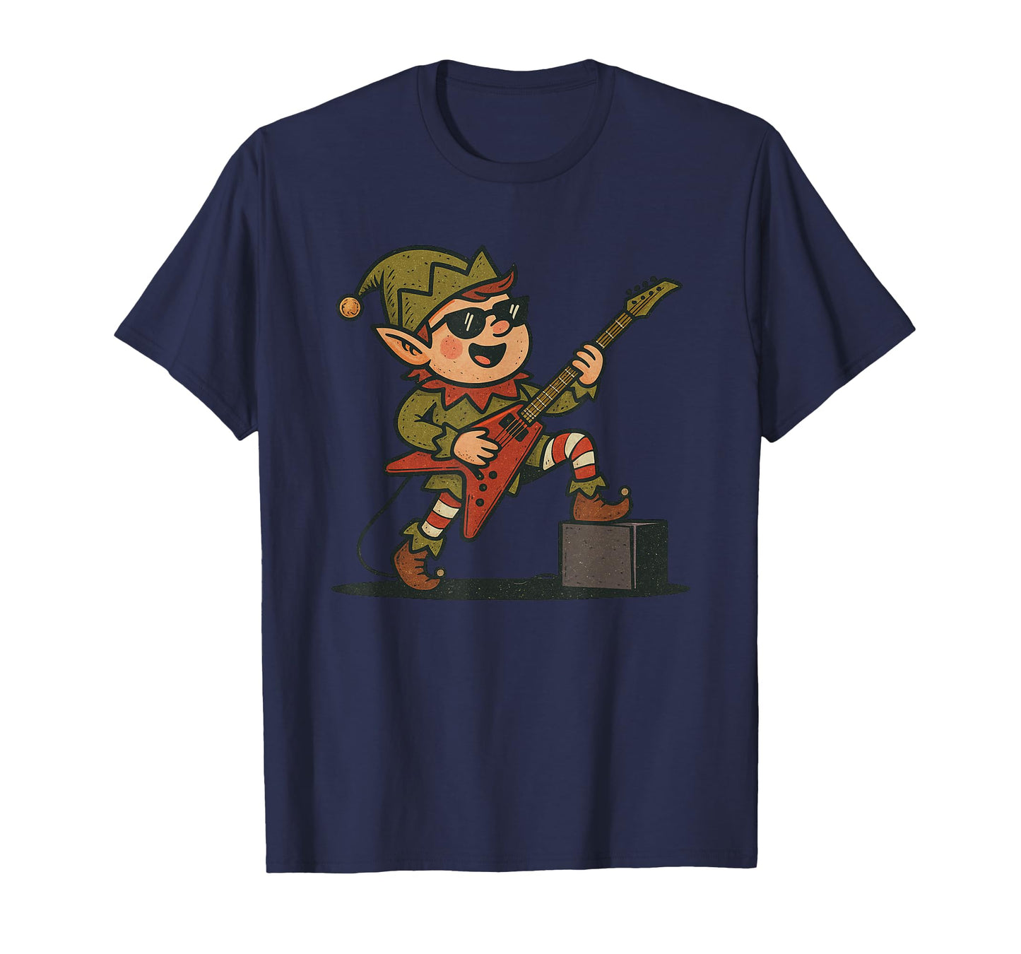 Rock Guitar Christmas Vintage Funny Xmas T-Shirt