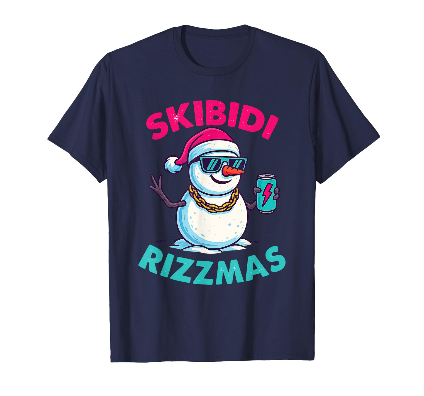 Skibidi Rizzmas Santa Claus Cool Christmas Meme T-Shirt
