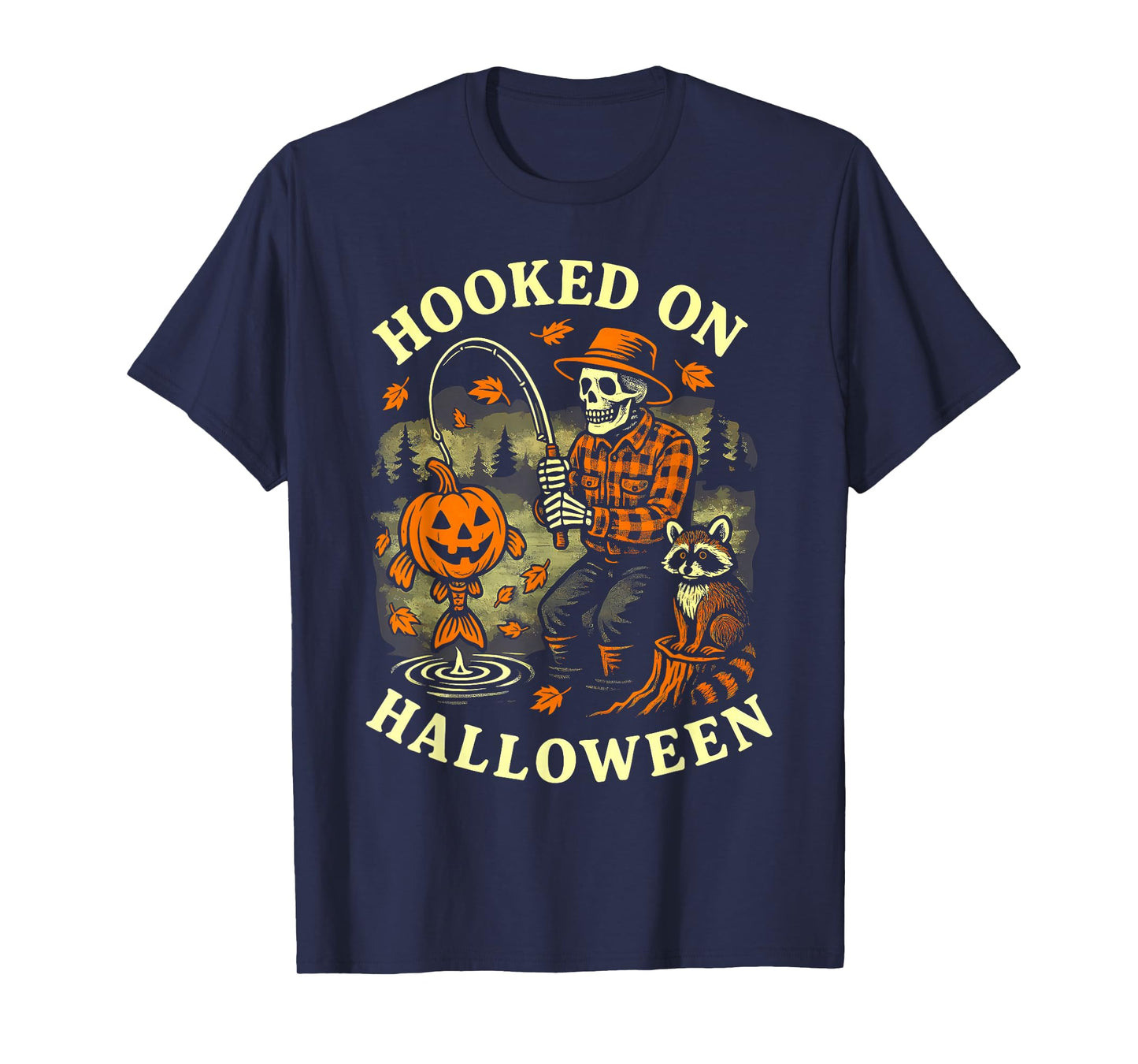 Hooked ON Halloween Halloween Design T-Shirt