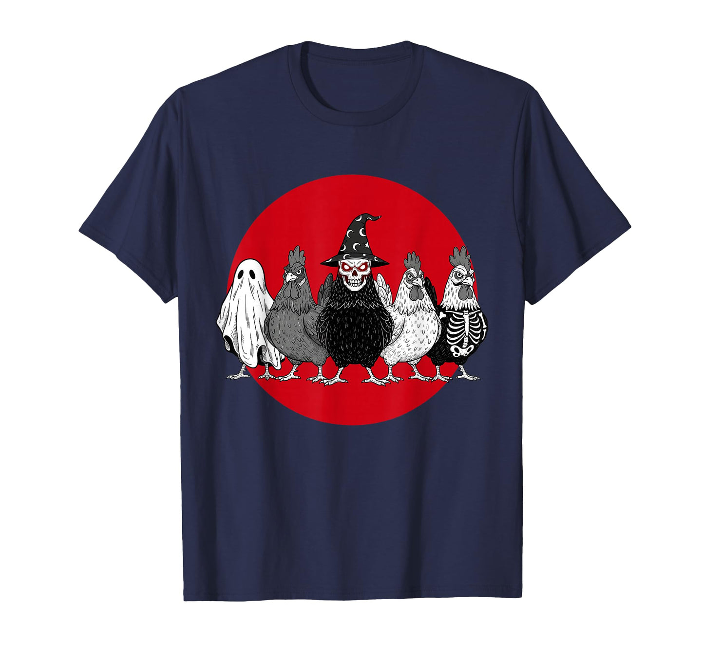 Halloween Funny Spooky Scary Chicken Costume Men Women T-Shirt