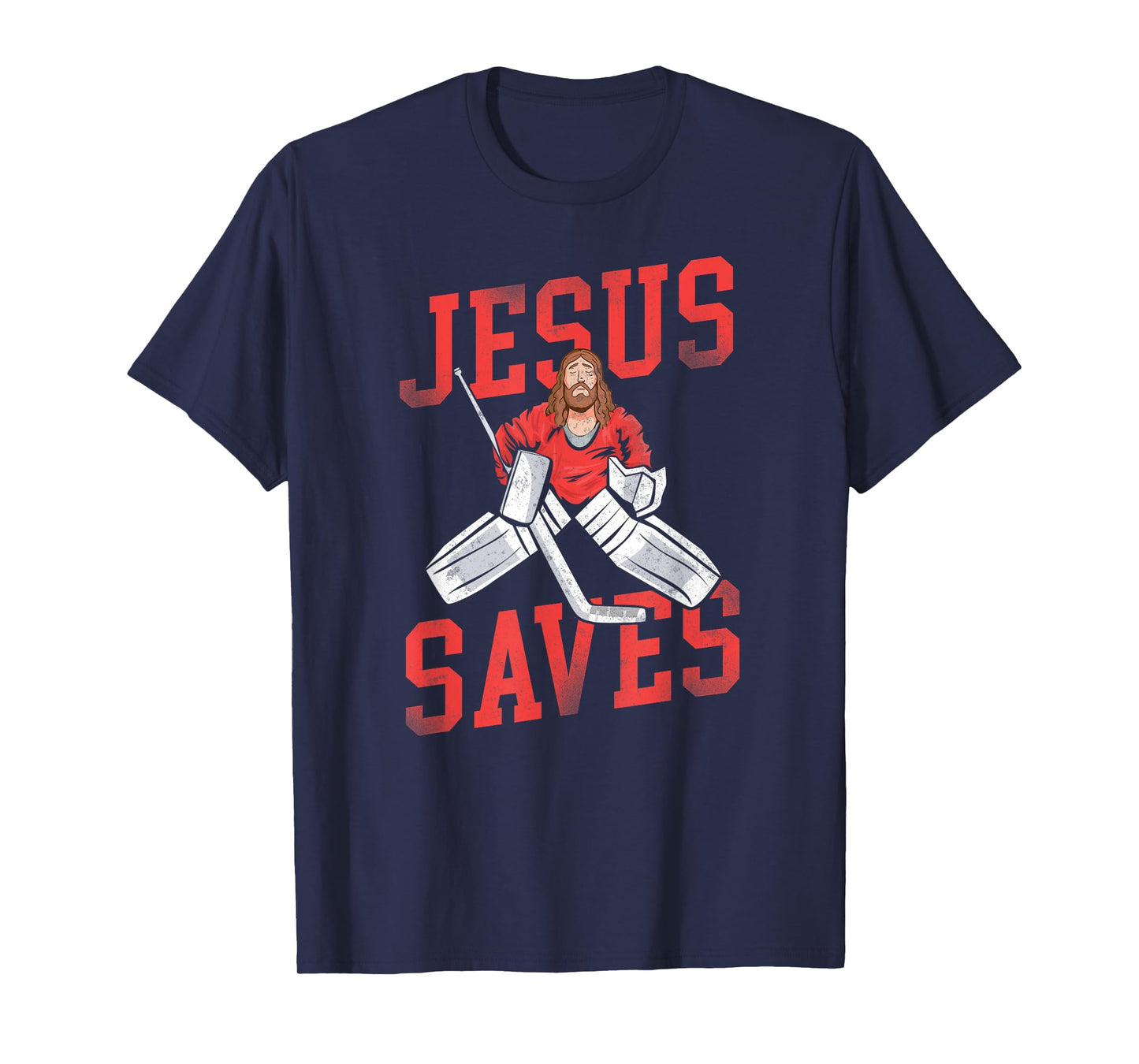 Ice Hockey Goalie Vintage Goalkeeper Jesus T-Shirt
