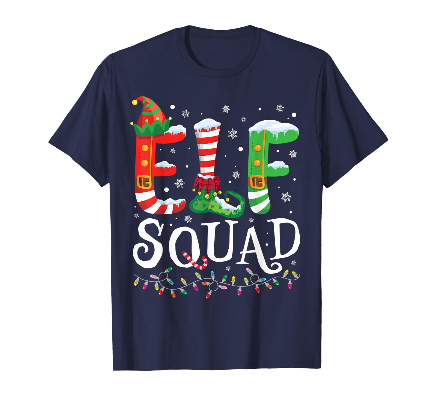 Elf Squad Funny Christmas Family Pajamas T-Shirt