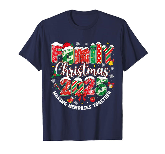 Family Christmas 2025 Matching Outfit Xmas Squad Santa Group T-Shirt