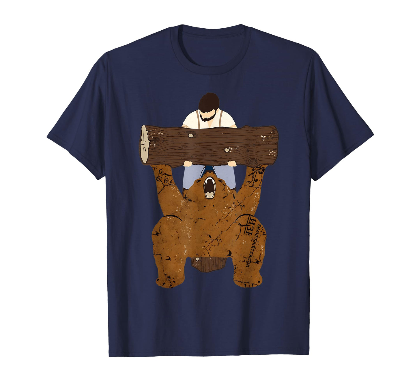 Bear and Man at the Gym Bear Spotting T-Shirt