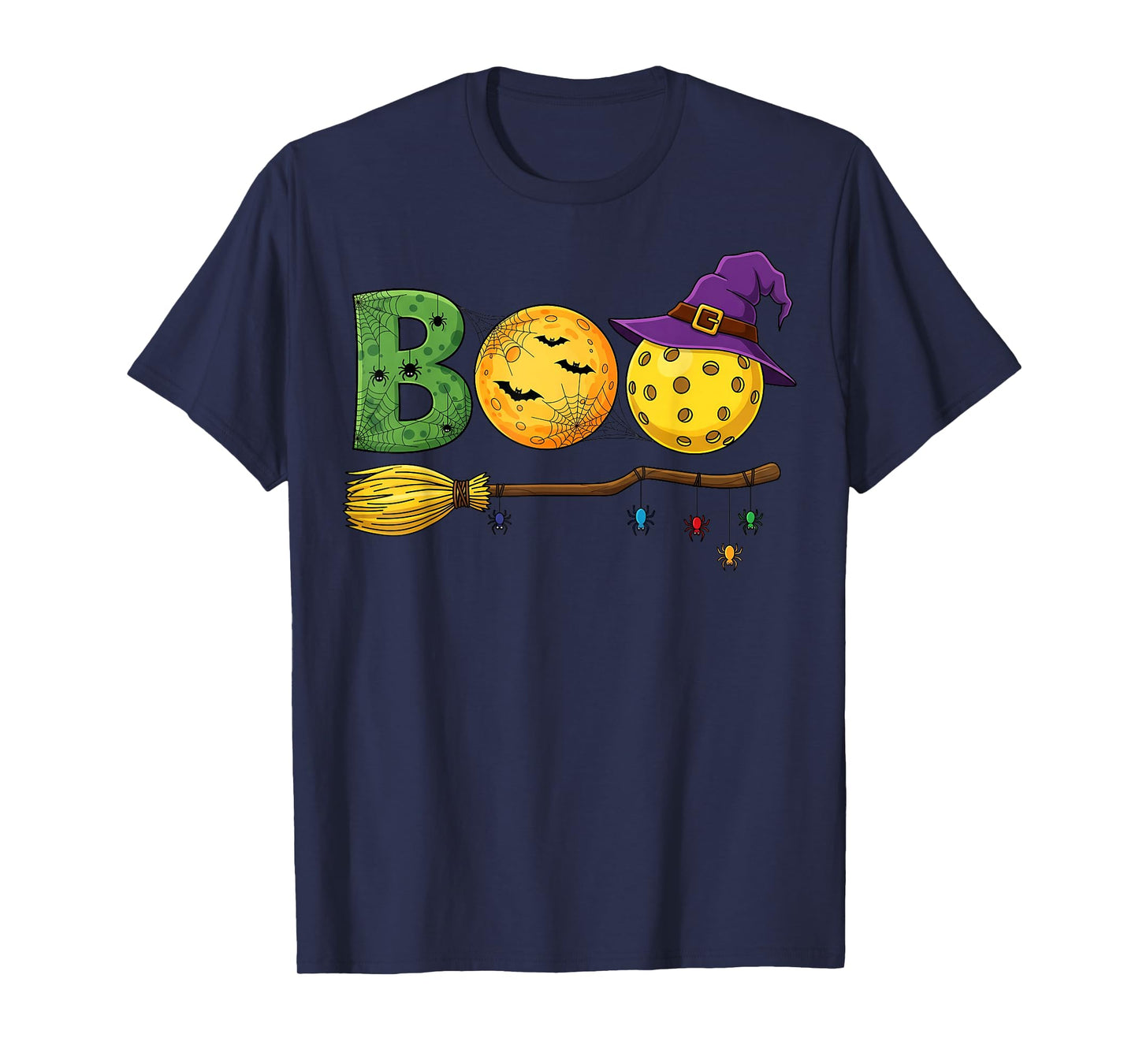 Pickleball Halloween Boo Court Vibes Trick or Treat T-Shirt