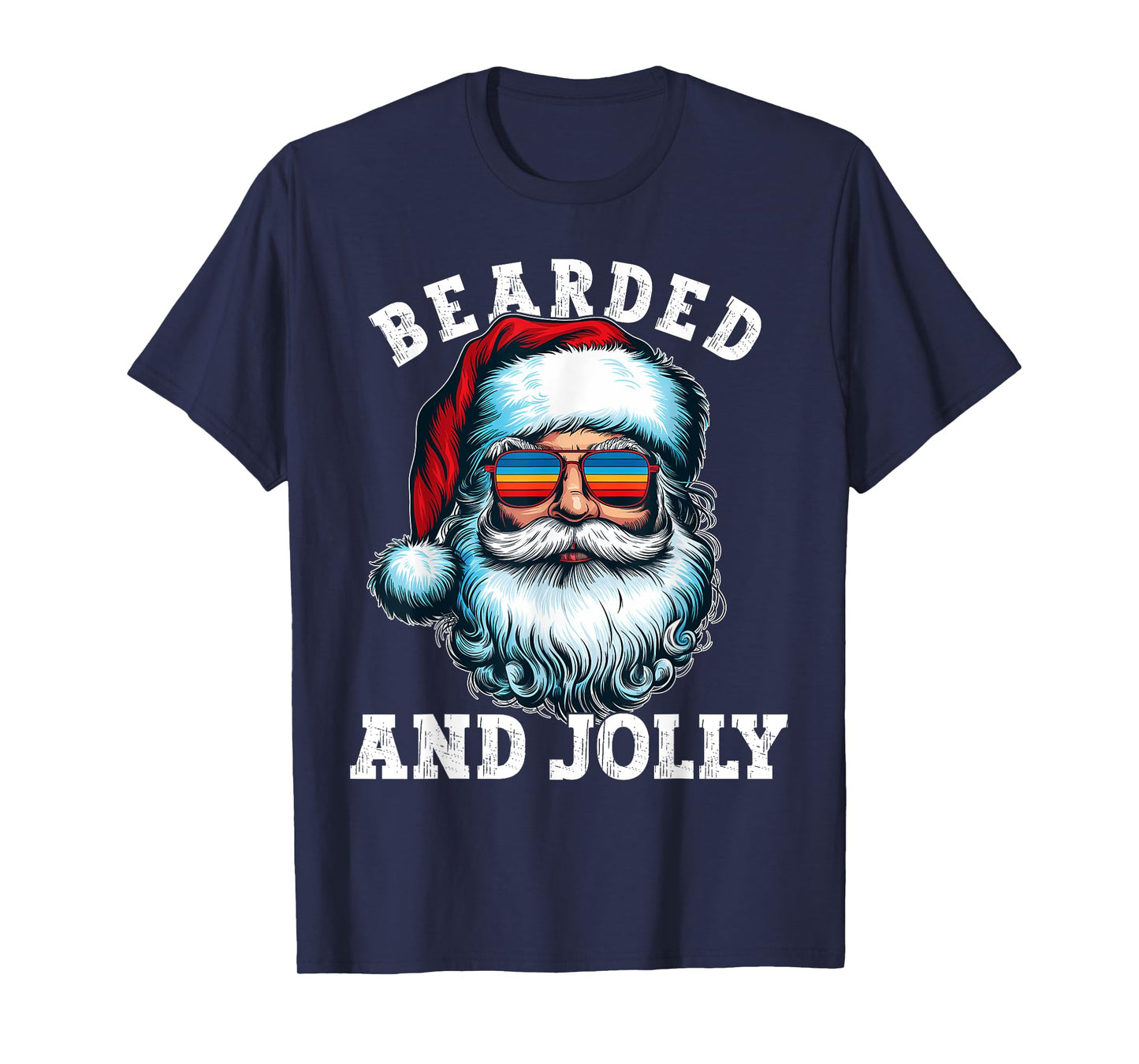 Vintage Mens Bearded And Jolly Gift Christmas For Men T-Shirt