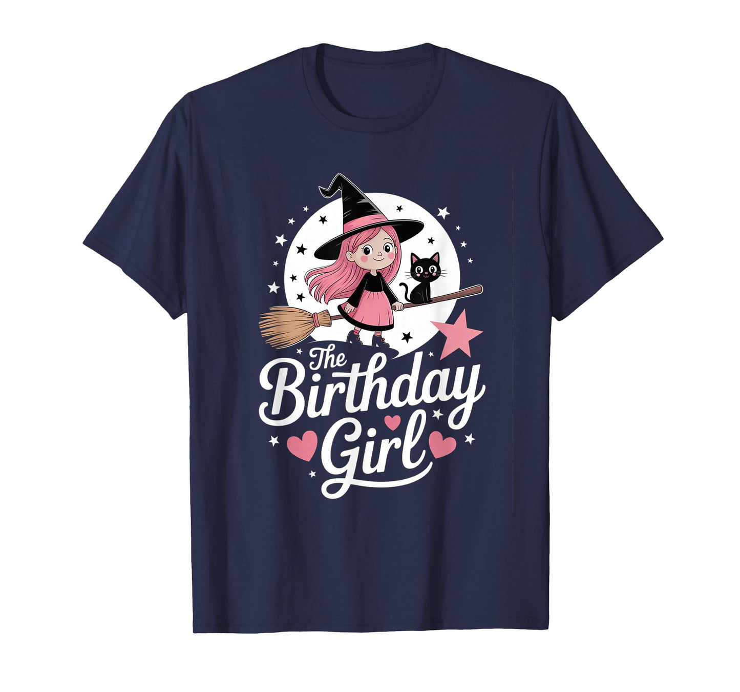 Halloween Birthday Girl October 31 Witch Black Cat Kids T-Shirt