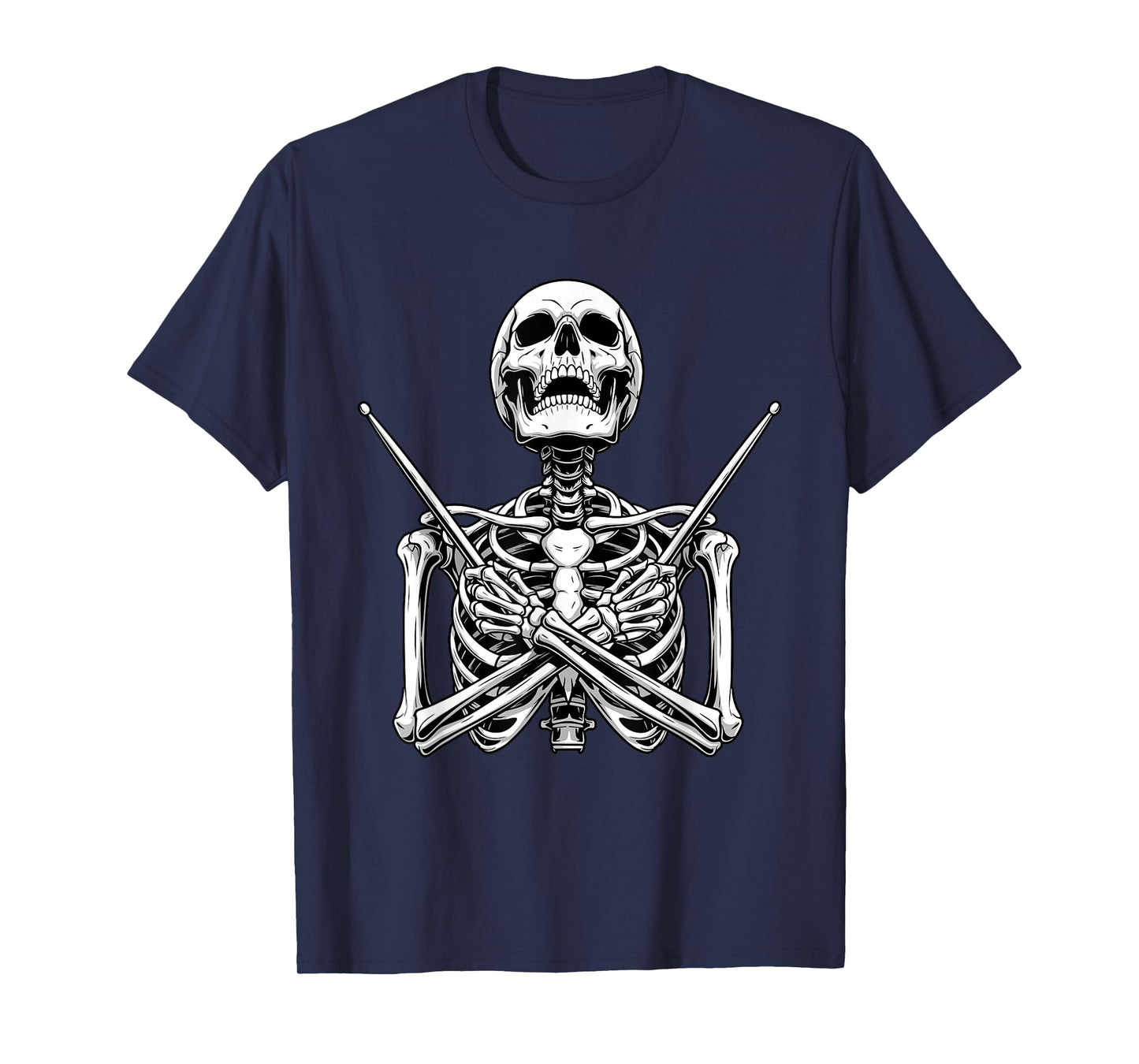 Skeleton Drummer - Spooky Halloween Drumming Lover T-Shirt