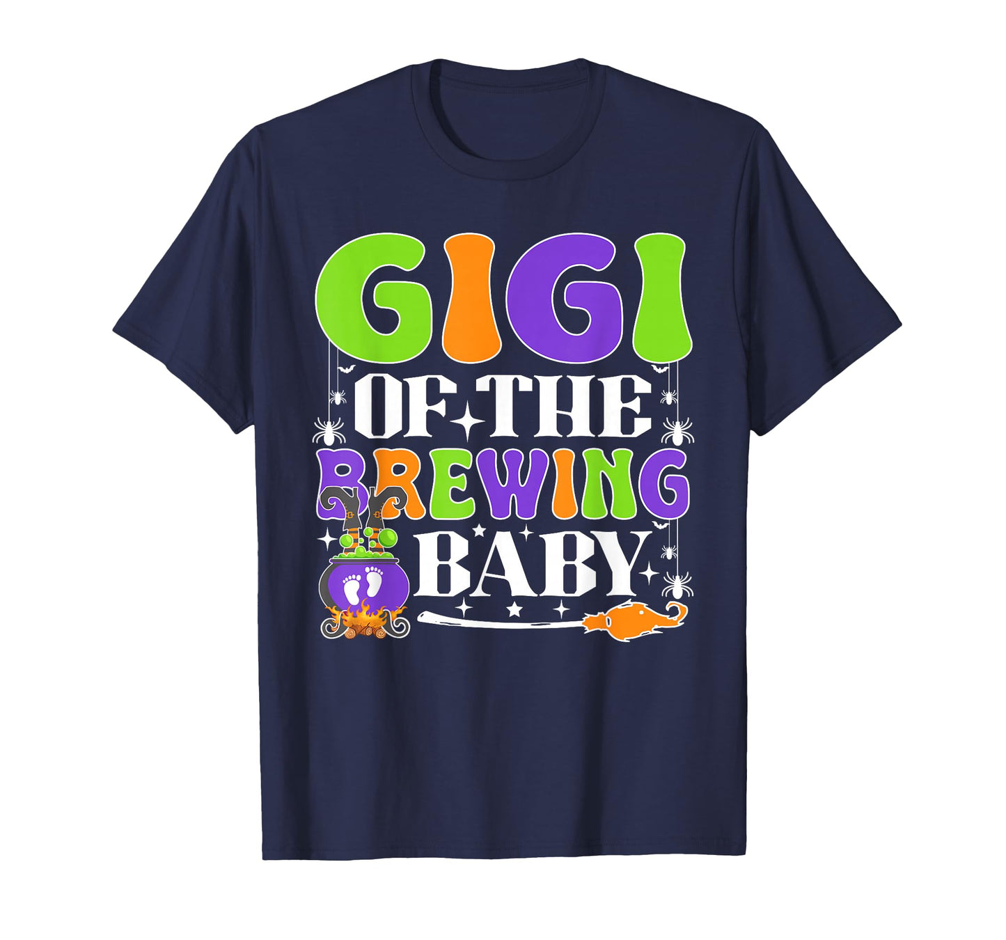 Gigi of The Brewing Baby Halloween Witch Baby Shower T-Shirt