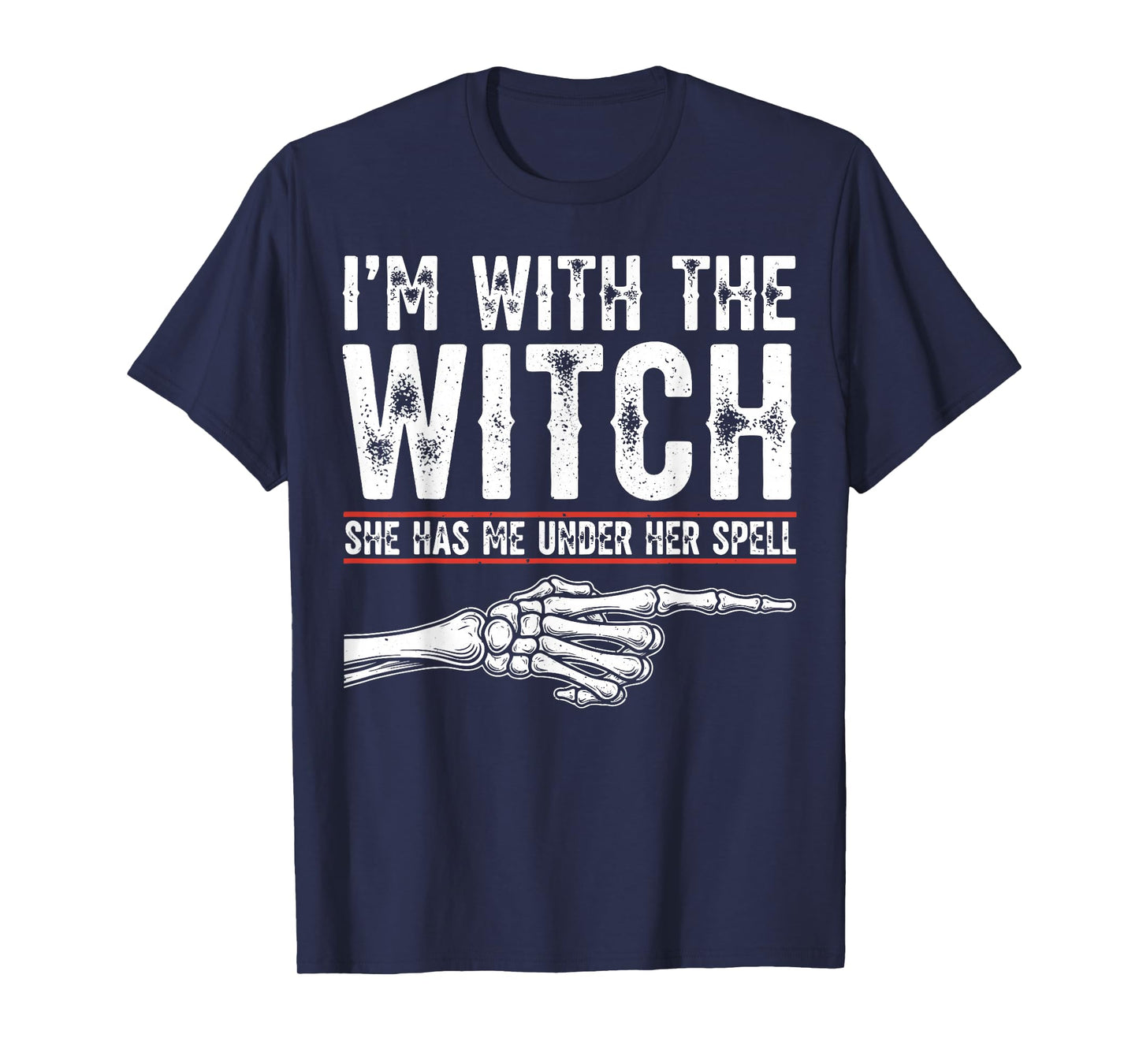 I’m with The Witch Funny Halloween Couple Costume T-Shirt