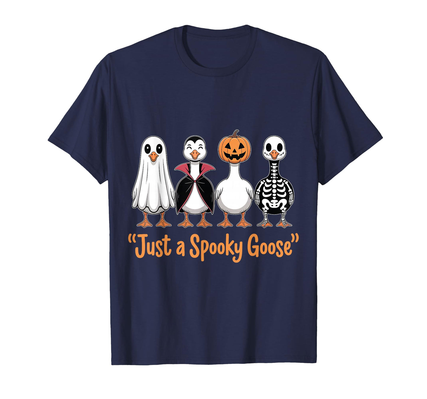 Just A Spooky Goose Halloween Goose Funny Halloween T-Shirt