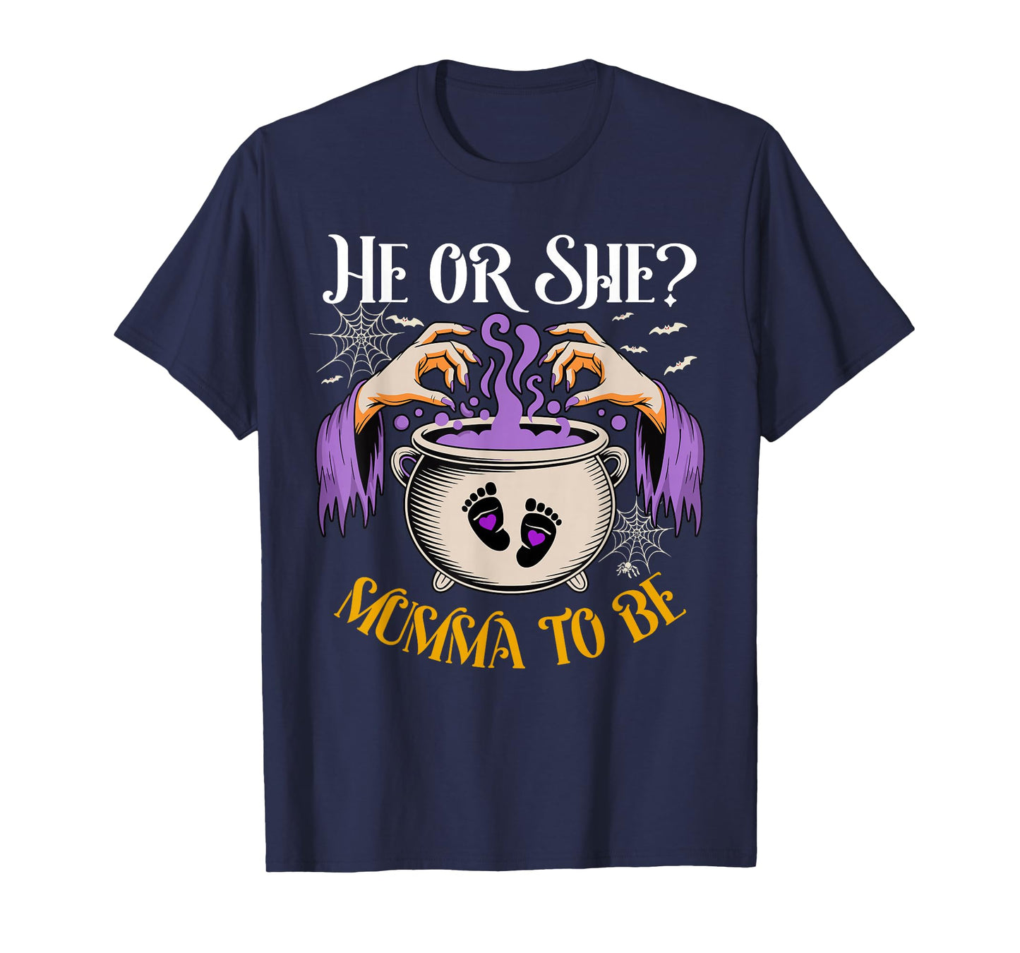He Or She Mumma to Be Baby Reveal Halloween Costume T-Shirt