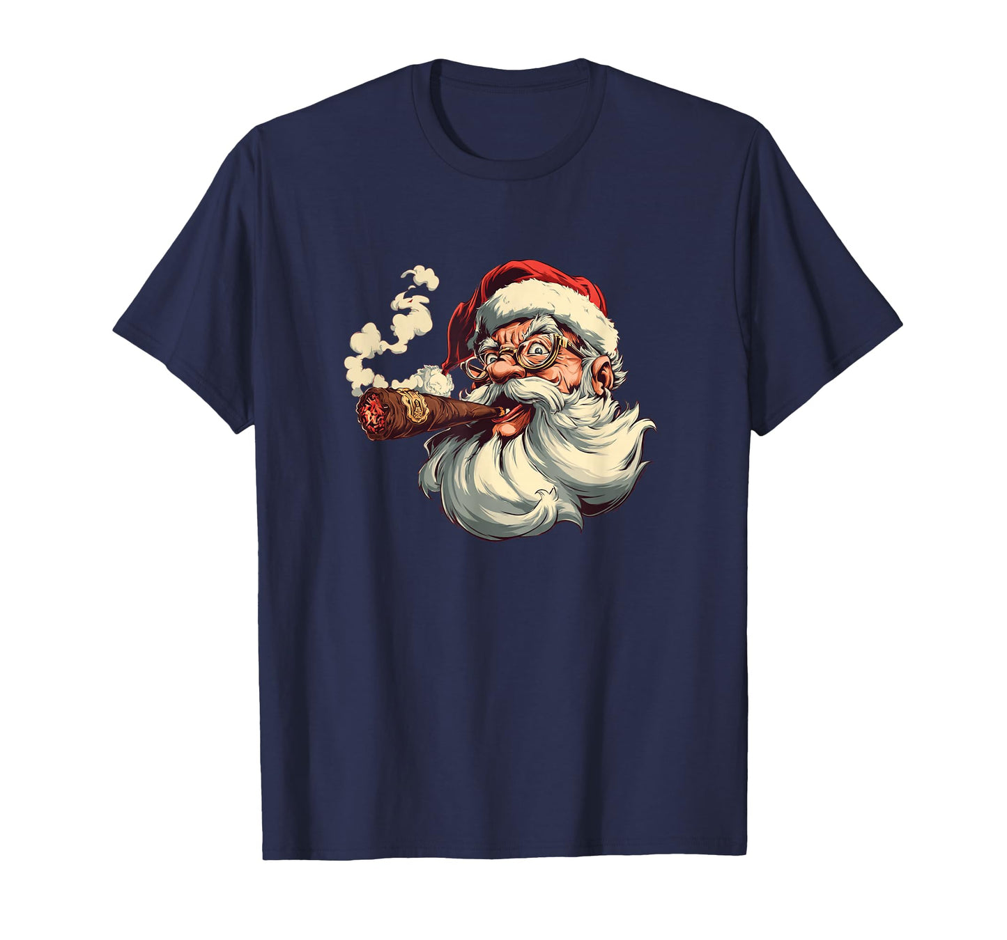 Big Cigar Santa Costume for Festive Smoker T-Shirt