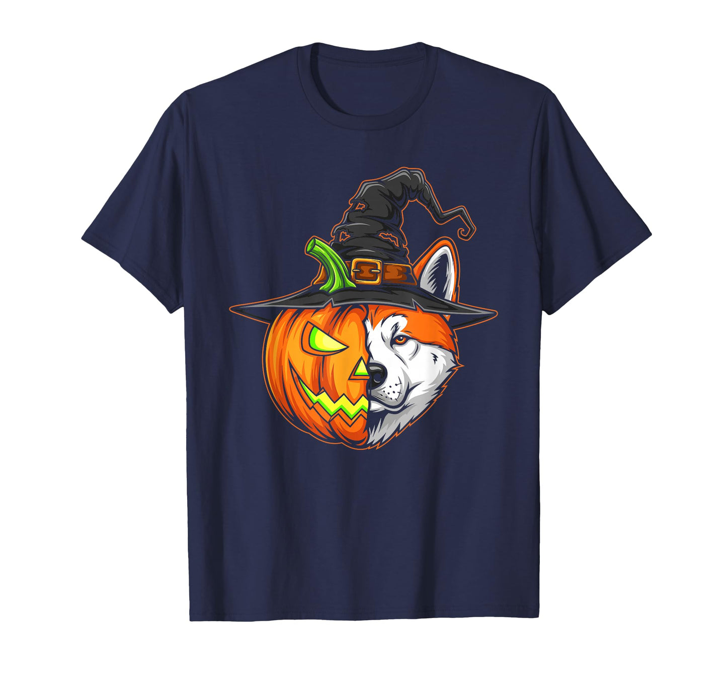 Akita Pumpkin Jack O Lantern Halloween Kids Mens Womens T-Shirt