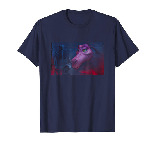 Shrek Iconic Donkey & Dragon In Love Scene Big Chest Poster T-Shirt