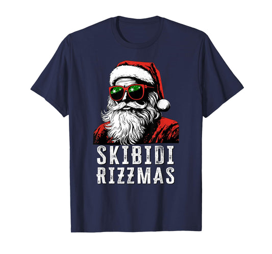 Skibidi Rizzmas Christmas Rizz Santa Claus Charisma Kid Cool T-Shirt