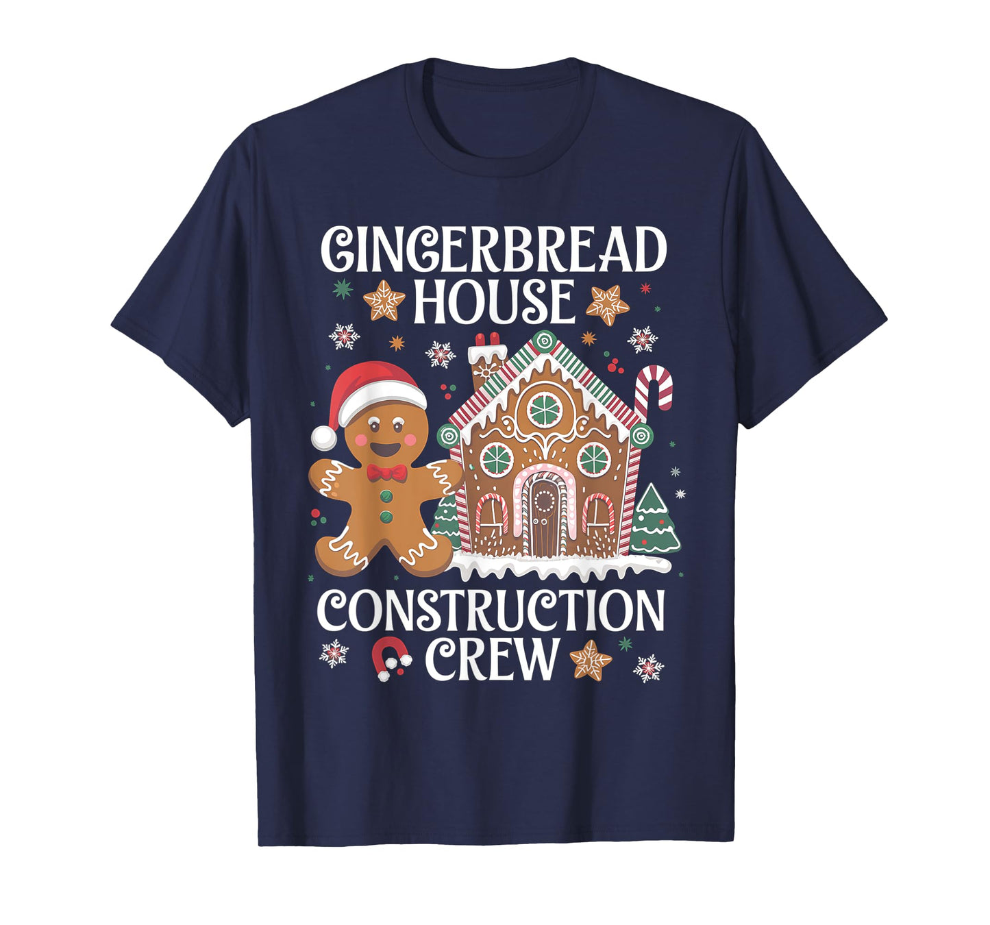 Gingerbread House Construction Crew Decorating Baking Xmas T-Shirt
