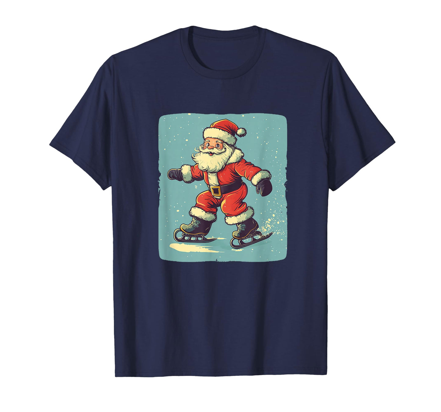 Festive Santa Claus on Ice for Winter Wonderland Lovers T-Shirt