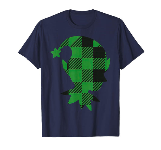 Cute Santa Elf Silhouette Minimal Christmas T-Shirt