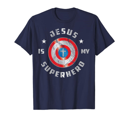 Jesus is My Superhero Fun Christian Religious T-Shirt