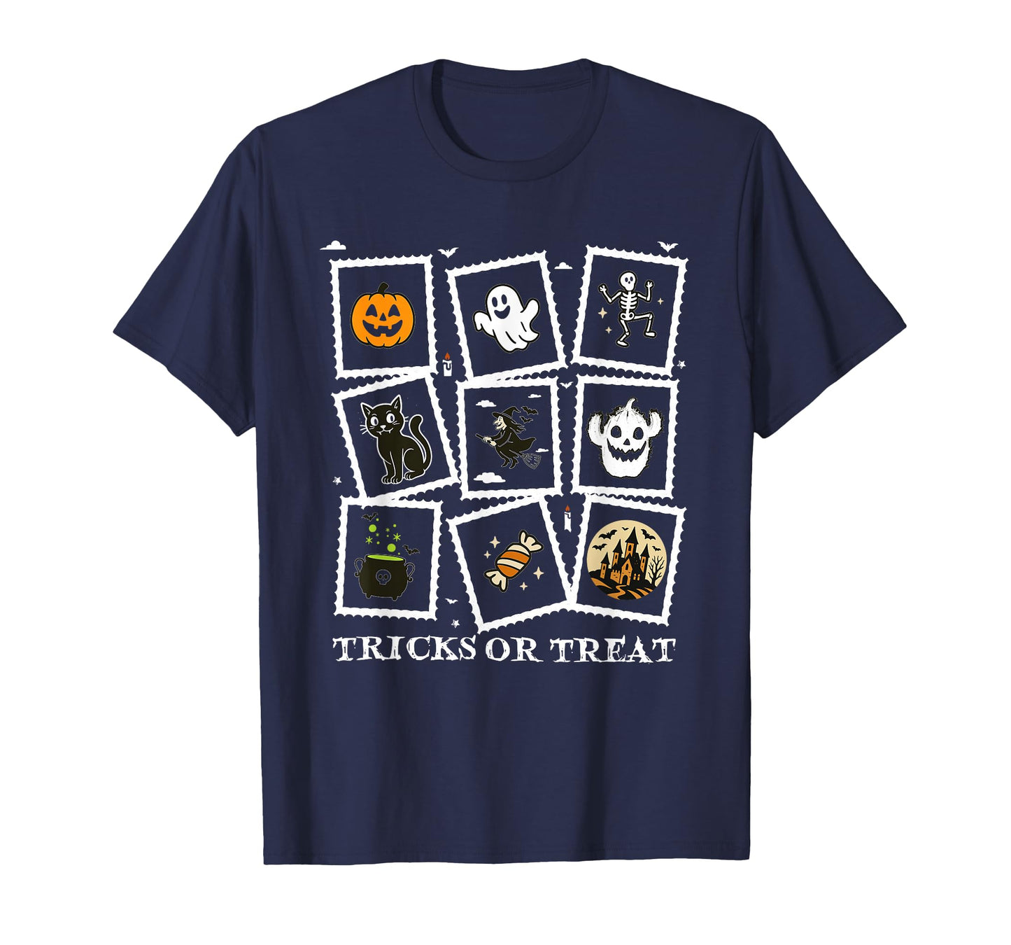 Happy Halloween Skeleton Pumpkin cat Witch Cards T-Shirt