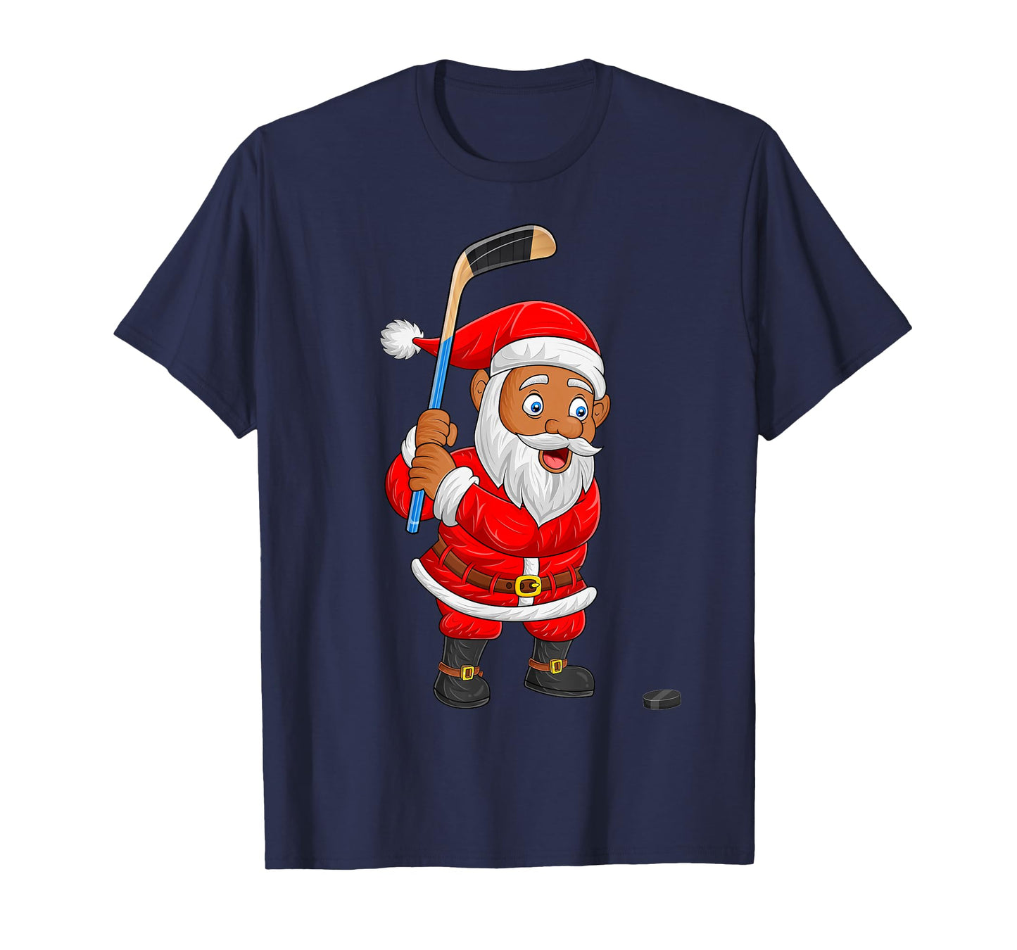 Ice Hockey Player Santa Christmas Pajamas Men Women Boys T-Shirt