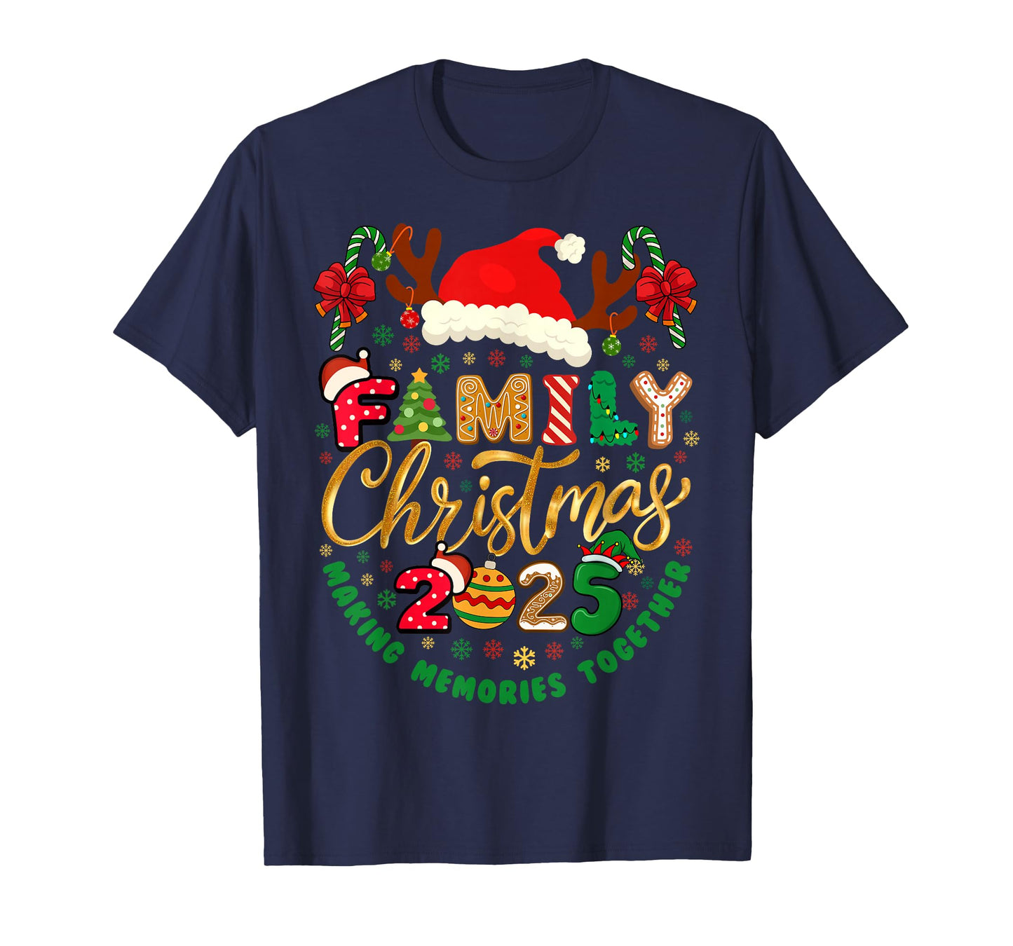 Family Christmas 2025 Matching Outfit Xmas Squad Santa Group T-Shirt
