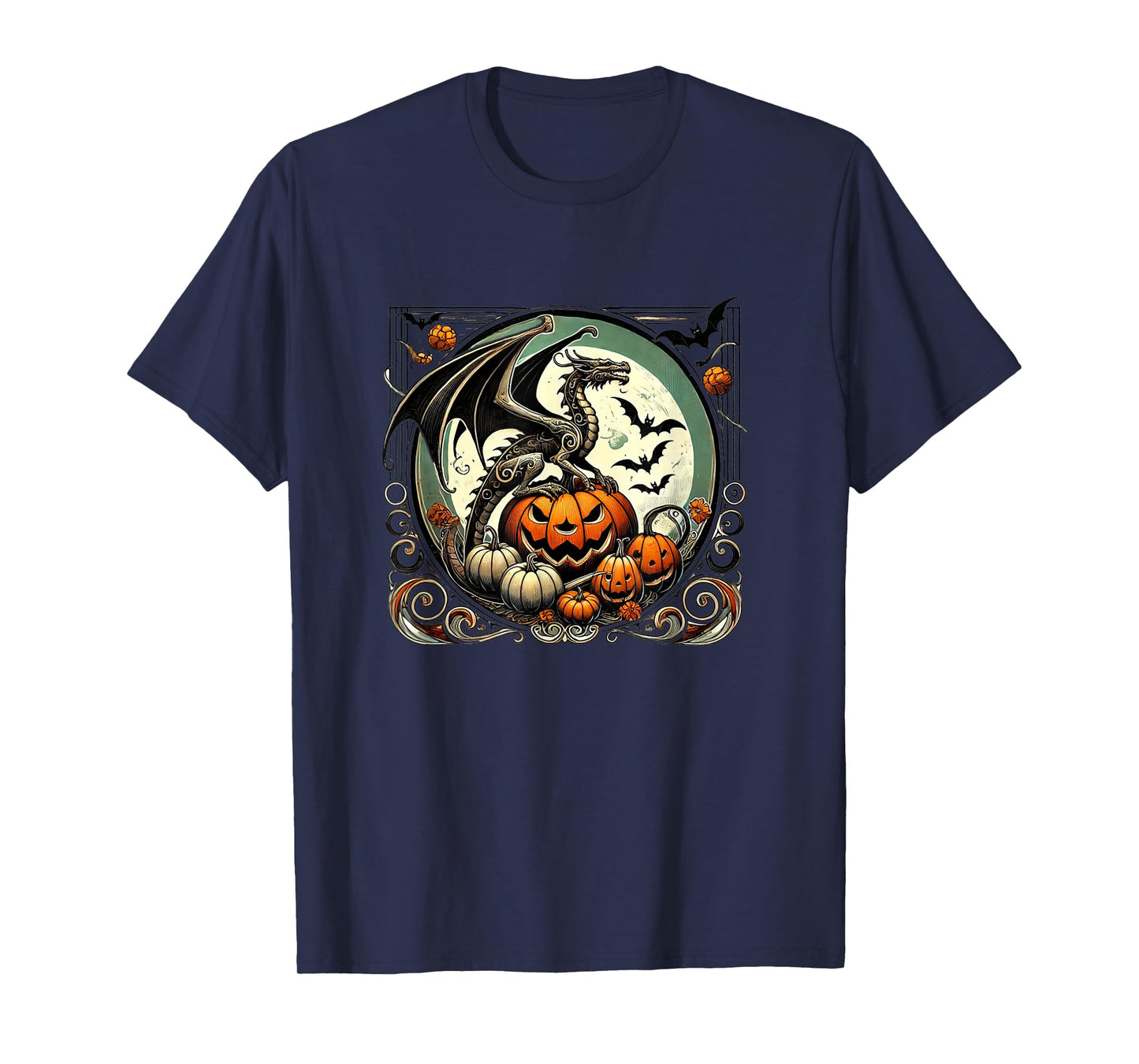 Halloween Dragon Illustration Autumn fall dragons T-Shirt