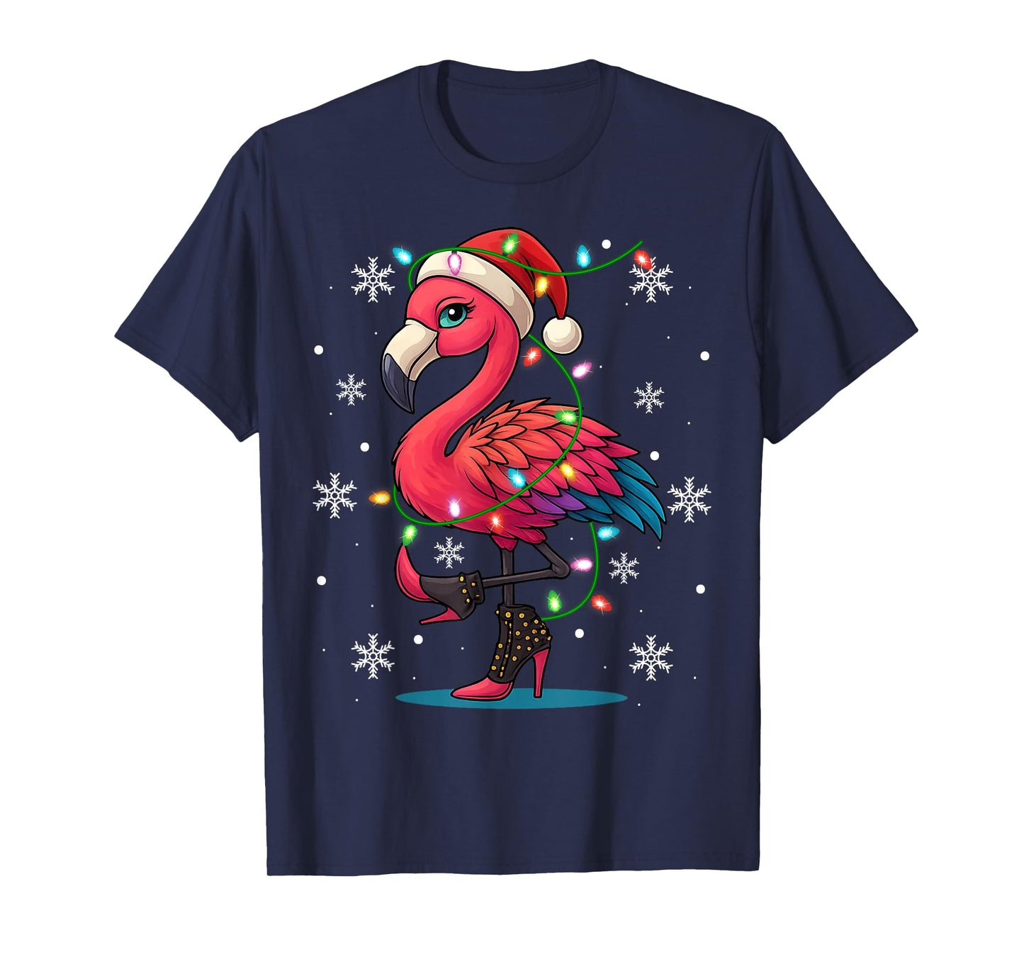 Merry Christmas Flamingo Family Matching Xmas Funny Gifts T-Shirt