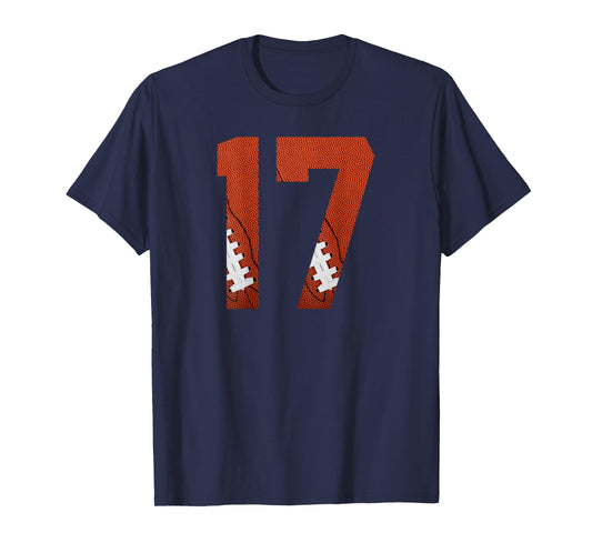 Number 17 BACKSIDE - American Football Jersey Numbered T-Shirt
