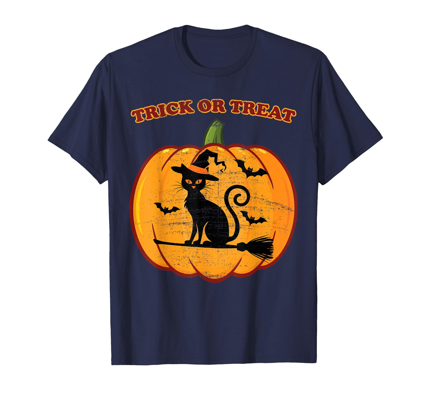 Funny Cat Lady Halloween Pumpkin Witch Black Cat Costume Cat T-Shirt