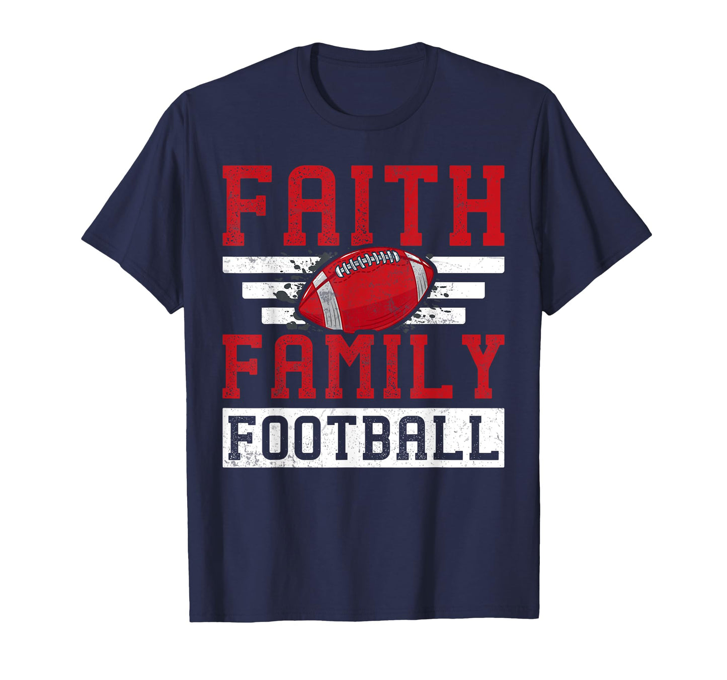 Faith Family Football Sports Team Players Game Jesus T-Shirt