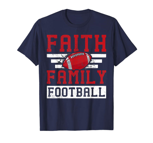 Faith Family Football Sports Team Players Game Jesus T-Shirt