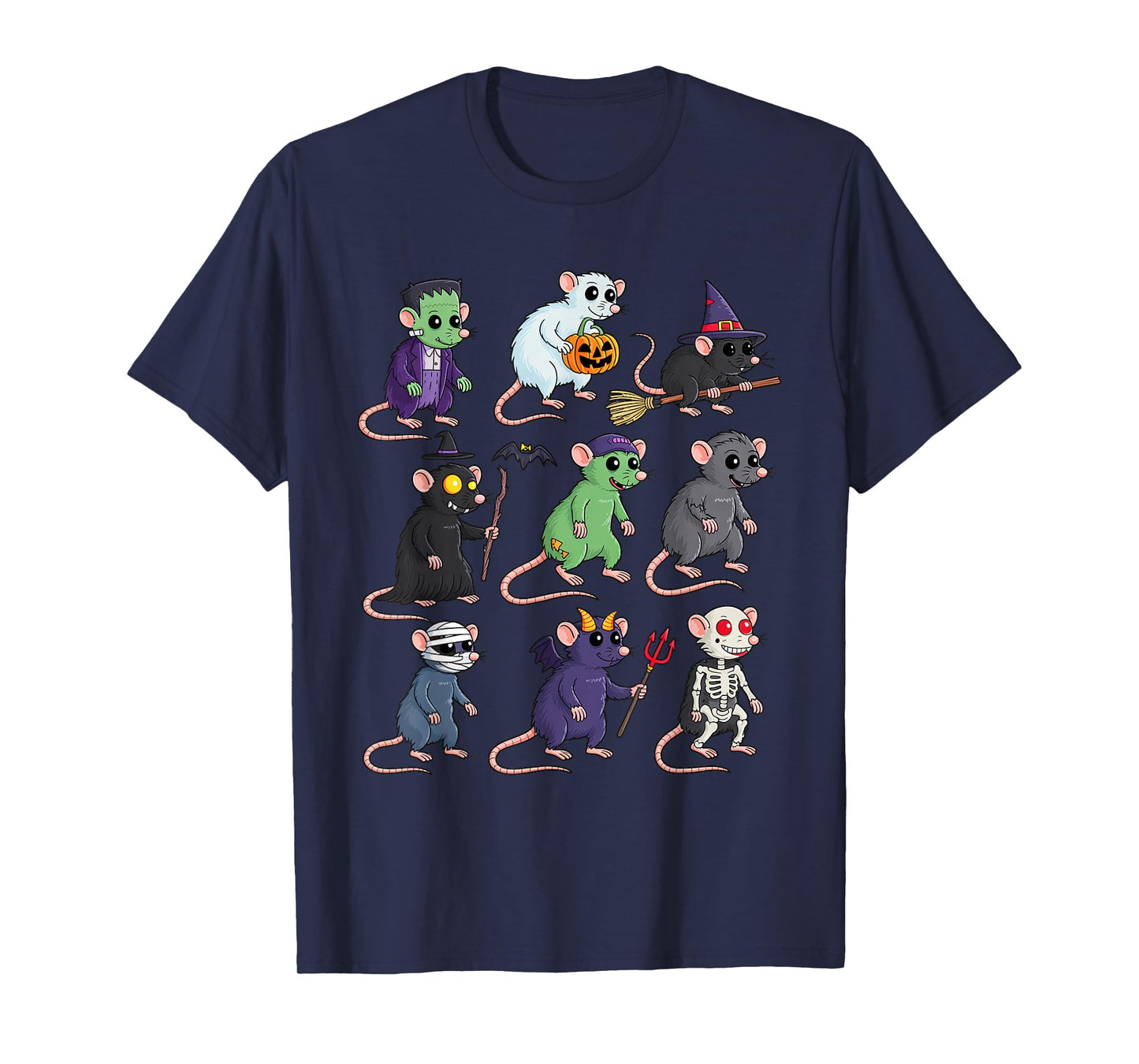 Rat Spooky Witch Boo Zombie Rat Halloween Boys & Girls T-Shirt