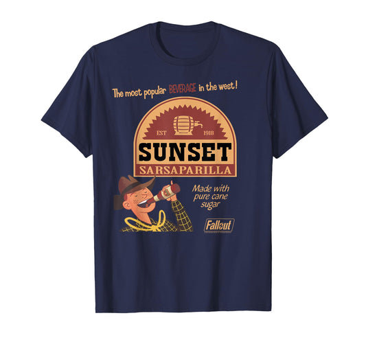 Fallout Video Game Sunset Sarsaparilla Vintage Ad T-Shirt