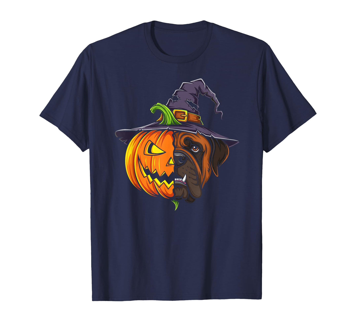 Mastiff Pumpkin Jack O Lantern Halloween Kids Mens Womens T-Shirt