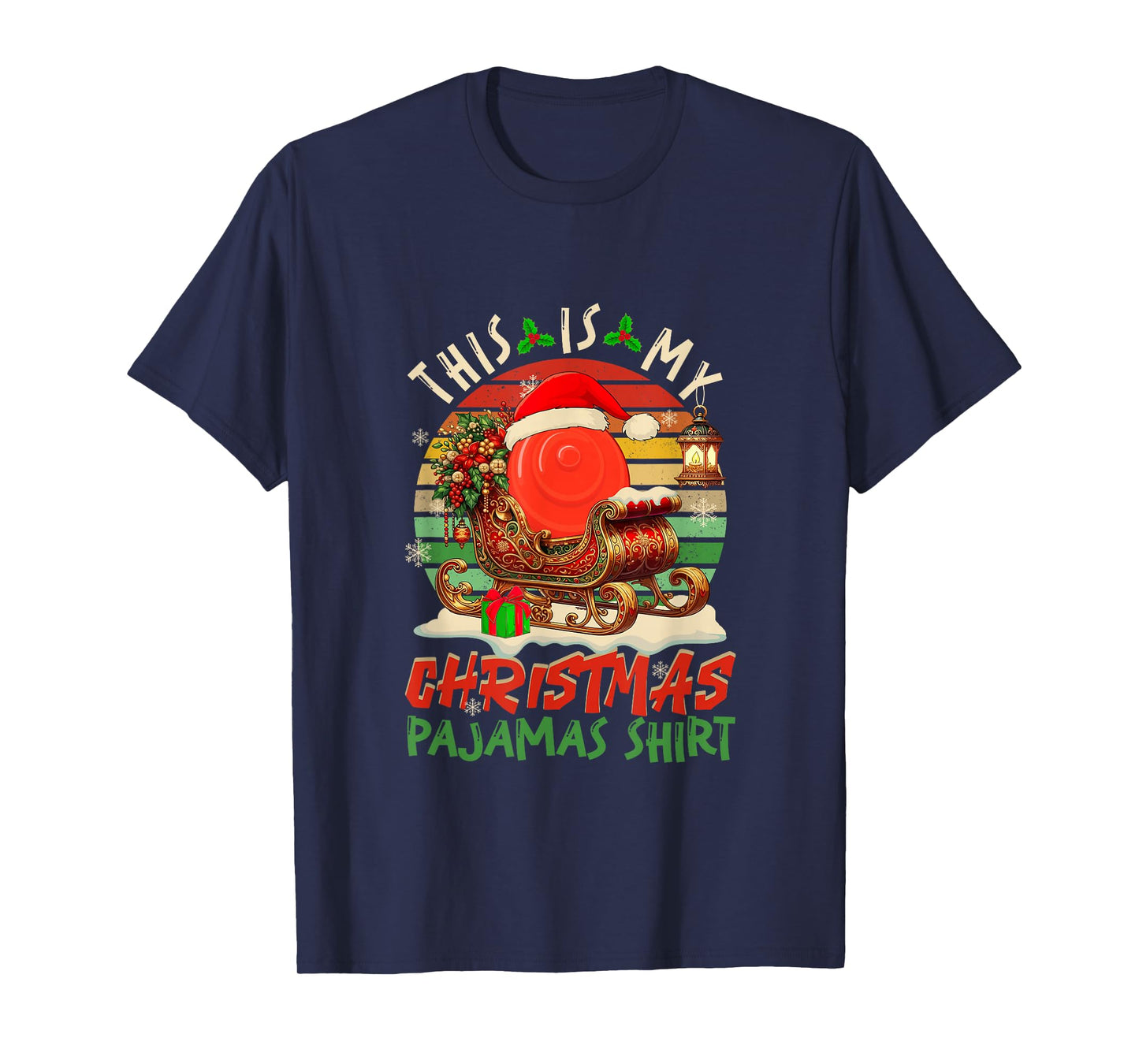 Vintage Retro My Christmas Pajama Shirt Disc Golf Player T-Shirt