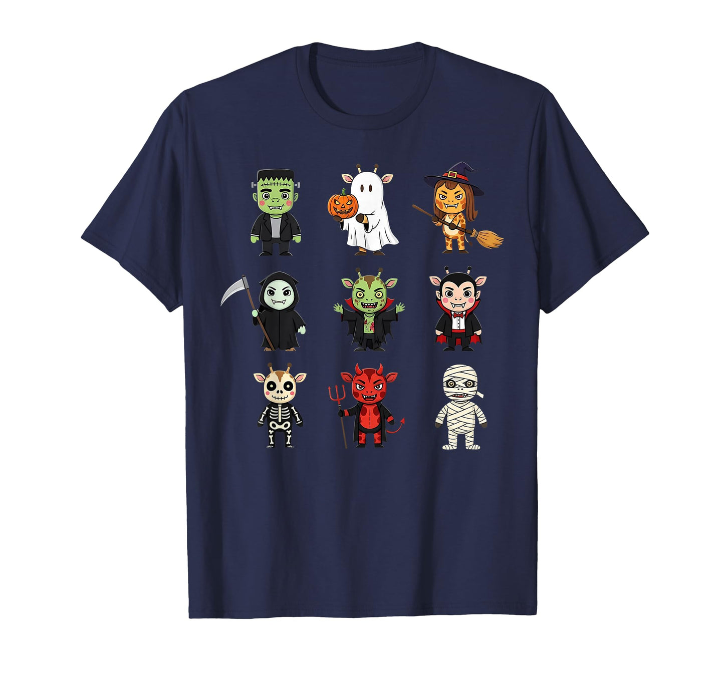 Baby Giraffe Ghost Zombie Witch Halloween Costume Kids T-Shirt